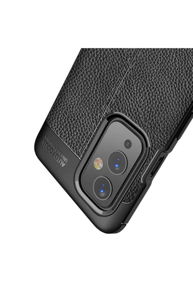 One Plus 9 Kılıf Deri Görünümlü Renk Atmayan Dayanaklı Silikon Kapak (niss) - Resim 4