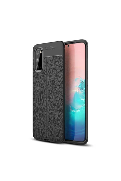 Samsung Galaxy S20 Kılıf Deri Görünümlü Renk Atmayan Dayanaklı Silikon Kapak (niss)