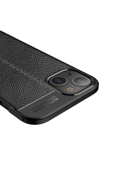 Iphone 14 Plus Kılıf Deri Görünümlü Renk Atmayan Dayanaklı Silikon Kapak (NİSS) - Resim 3