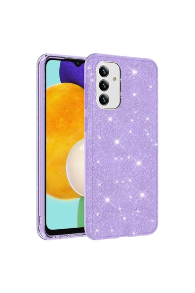 Samsung Galaxy A04s Kılıf Renkli Parıltılı Simli Işıltılı Silikon Kapak (shining)