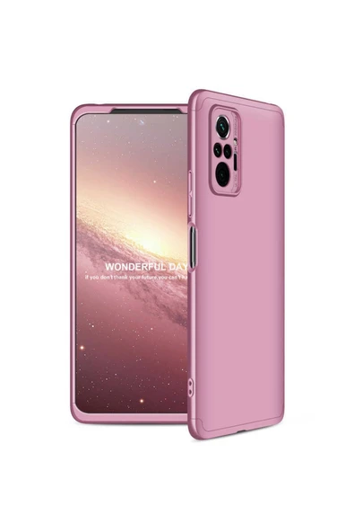 Xiaomi Redmi Note 10 Pro Kılıf 360 Tam Koruma Ön Ve Arka Sert Mika Kapak Orjinal Ays Gkk Kapak