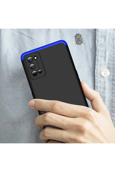 Realme 7 Pro Kılıf 360 Tam Koruma Ön Ve Arka Sert Mika Kapak Orjinal Ays Gkk Kapak - Resim 3