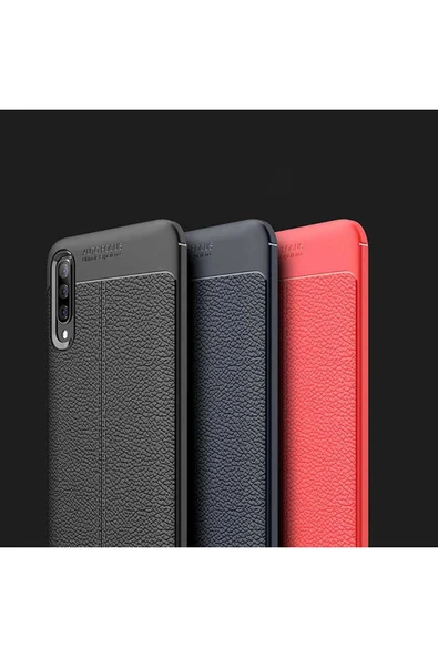 Samsung Galaxy A70 Kılıf Deri Görünümlü Renk Atmayan Dayanaklı Silikon Kapak (niss) - 3