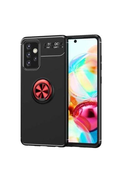 Samsung Galaxy A52 Kılıf Kamera Çıkıntılı Renkli Yüzüklü Standlı Mıknatıslı Kapak (ravel) - Resim 2