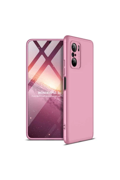 Xiaomi Poco F3 Kılıf 360 Tam Koruma Ön Ve Arka Sert Mika Kapak Orjinal Ays Gkk Kapak