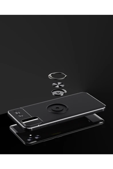 Samsung Galaxy A04e Kılıf Kamera Çıkıntılı Renkli Yüzüklü Standlı Mıknatıslı Kapak (ravel) - Resim 5