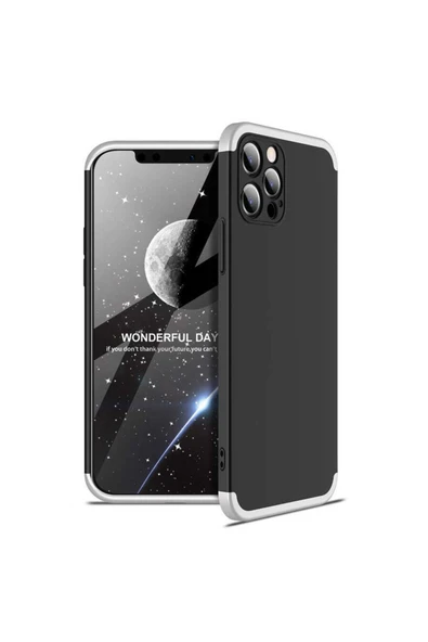 Iphone 12 Pro Kılıf 360 Tam Koruma Ön Ve Arka Sert Mika Kapak Ays Gkk Kapak - 5