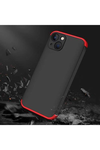 Iphone 13 Mini Kılıf 360 Tam Koruma Ön Ve Arka Sert Mika Kapak Ays Gkk Kapak - 4