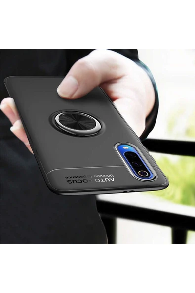 Xiaomi Mi 9 Lite Kılıf Kamera Çıkıntılı Renkli Yüzüklü Standlı Mıknatıslı Kapak (ravel) - Resim 3