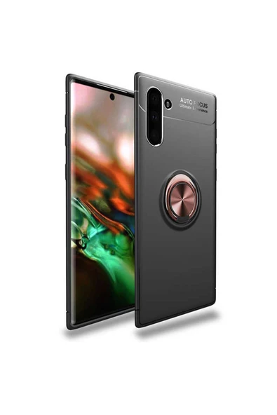 Samsung Galaxy Note 10 Kılıf Kamera Çıkıntılı Renkli Yüzüklü Standlı Mıknatıslı Kapak (ravel) - Resim 3