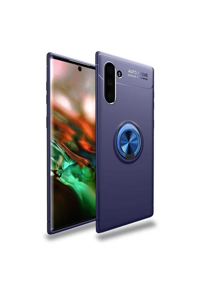 Samsung Galaxy Note 10 Kılıf Kamera Çıkıntılı Renkli Yüzüklü Standlı Mıknatıslı Kapak (ravel) - Resim 4