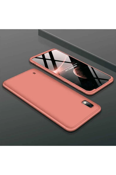 Samsung Galaxy A10 Kılıf 360 Tam Koruma Ön Ve Arka Sert Mika Kapak Orjinal Ays Gkk Kapak