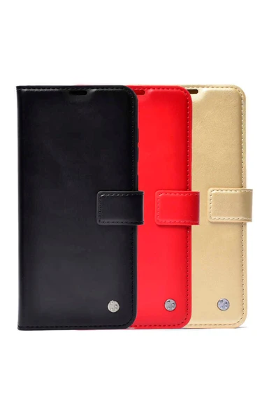 Xiaomi Redmi 9 Kılıf Pu Deri Kapaklı Standlı Kartlıklı Bölmeli Deluxe Cüzdan - 4