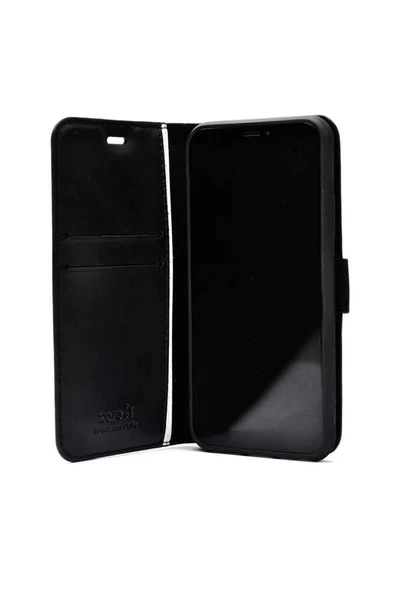 Samsung Galaxy S22 Kılıf Pu Deri Kapaklı Standlı Kartlıklı Bölmeli Deluxe Cüzdan - Resim 4