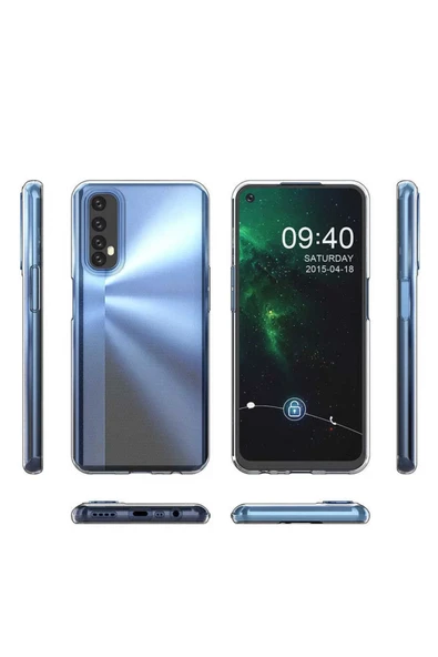 Realme 7 Şeffaf Kılıf Yumuşak Ince Tasarımlı Kapak (süper) - Resim 3