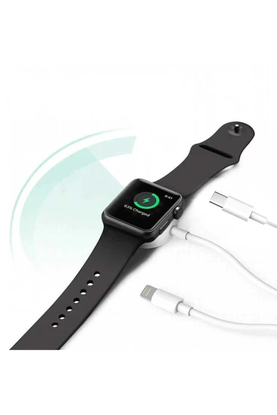 Akıllı Saat 3 in 1 Lightning-Type-C-Wireless USB Şarj Kablosu - 3