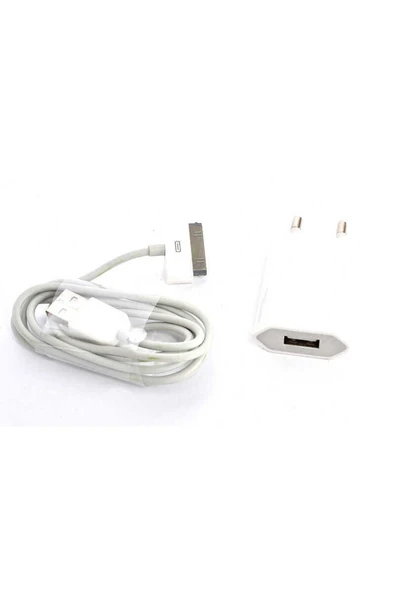 Beyaz Apple iPhone 4 800 Mah Ev Şarj Seti-Zore