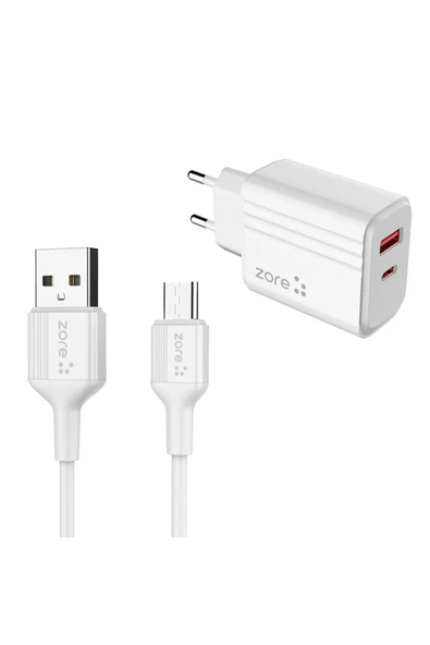 Beyaz Play Serisi Pl3 Type-c 2in1 Seyahat Şarj Aleti 20w-heptekiletişim