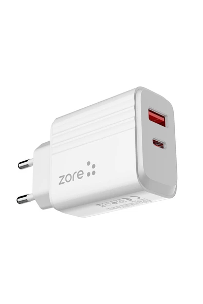 Beyaz Play Serisi PL3 Type-C to Type-C 2in1 PD Seyahat Şarj Aleti 20W-Zore - 3