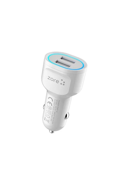 Hızlı Şarj Özellikli LED Işıklı Dual USB Araç Şarj Başlığı 18W (CC-01)