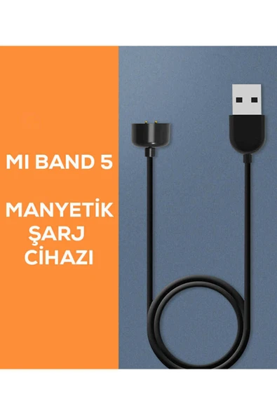Siyah Xiaomi Mi Band 6 Usb Şarj Kablosu-heptekiletişim - 2