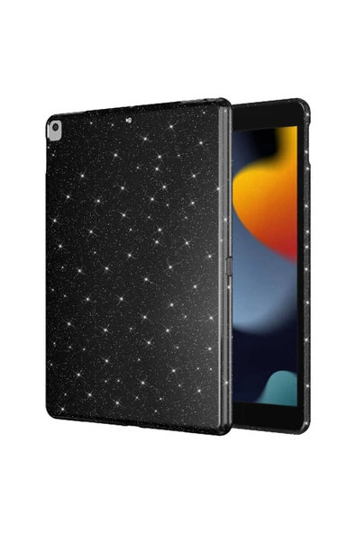 İpad 10.2 (8 NESİL) Uyumlu Simli Parlak Görünümlü Tablet Koton Kılıf-gümüş - 2