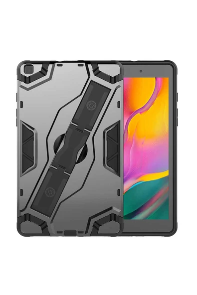 Samsung Galaxy Tab A 8.0 (2019) T290 Kılıf Tank Açılır Kapanır Stand Yapılı Kapak (DEFENS) - 3