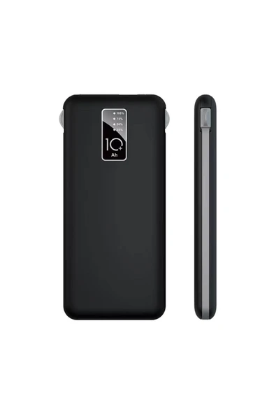 Hızlı Şarj Led Göstergeli Micro Lightning Type-c Kablolu Taşınabilir Powerbank 10000mah (pw-05) - 2