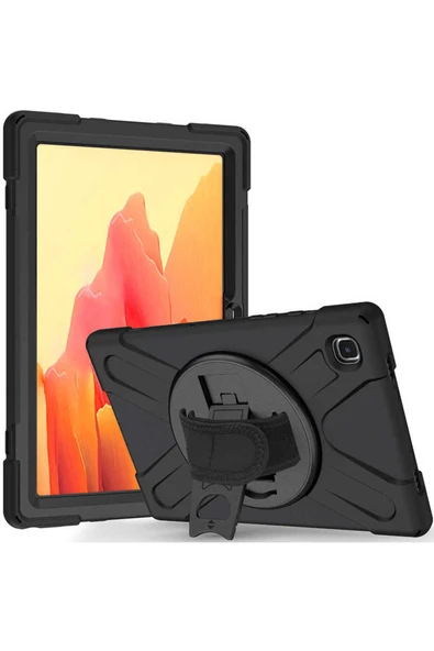 Samsung Galaxy Tab A7 10.4 T500 2020 Kılıf Askılı Standlı Tank Koruyucu Dönebilen Kapak (DEFENDER) - 2