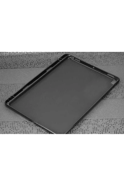 Apple iPad 10.2 2021 (9.Nesil) Kılıf Kalem Bölmeli Tablet Silikon Kapak (K-Tablet) - 5