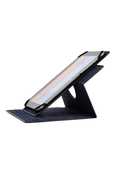 Universal 12 İnç Dönebilen Standlı Kılıf 360 Koruma Şık Tasarım (D-T)-Siyah - 2