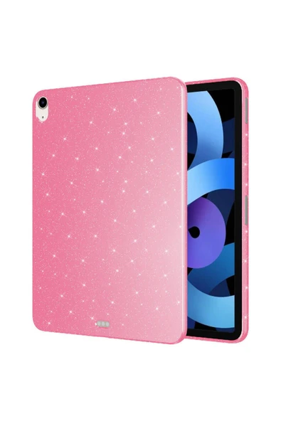 Apple iPad 10.9 2022 (10.Nesil) Kılıf Kamera Korumalı Simli Renkli Parlak Silikon Kapak (Koton) - 5