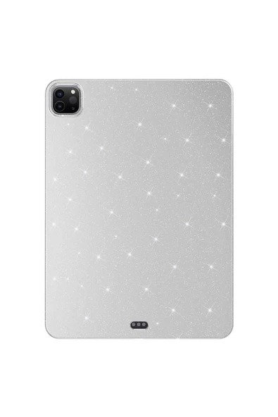 Apple iPad Pro 11 2022 M2 Kılıf Kamera Korumalı Simli Renkli Parlak Silikon Kapak (Koton) - 5