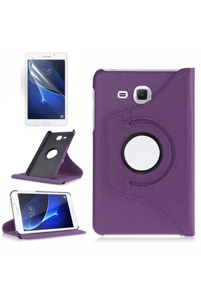 Galaxy Tab 4 T280 Uyumlu Dönebilen Standlı Kılıf-lacivert - Resim 2