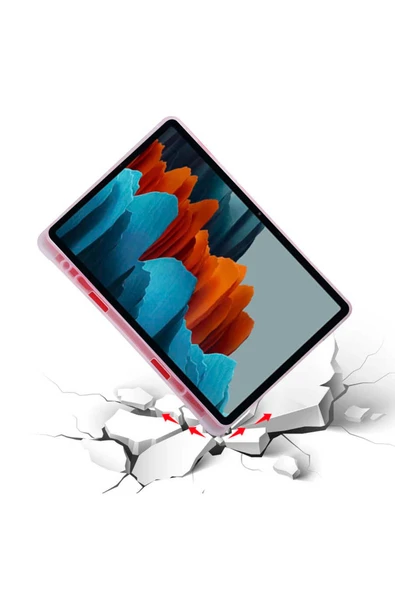 Samsung Galaxy Tab S7 Fe S7 Plus S8 Plus 12.4 Uyumlu Kılıf Kalem Bölmeli Standlı X800 T730 T970 (TR) - Resim 5
