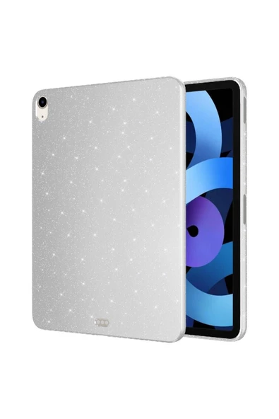 Apple iPad 10.9 2022 (10.Nesil) Kılıf Kamera Korumalı Simli Renkli Parlak Silikon Kapak (Koton) - 2