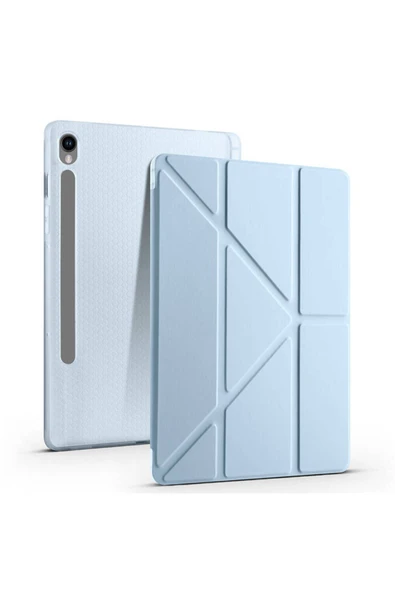 Samsung Galaxy Tab S9 Kılıf Kalem Bölmeli Standlı 360 Derece Tam Korumalı Tasarım (TR) - Resim 4