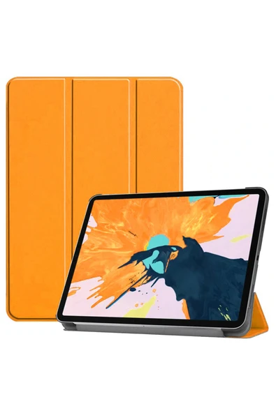 Apple iPad Air 11 2024 Kılıf Arkası Silikon Pu Deri 360 Korumalı Tasarım (SC.)