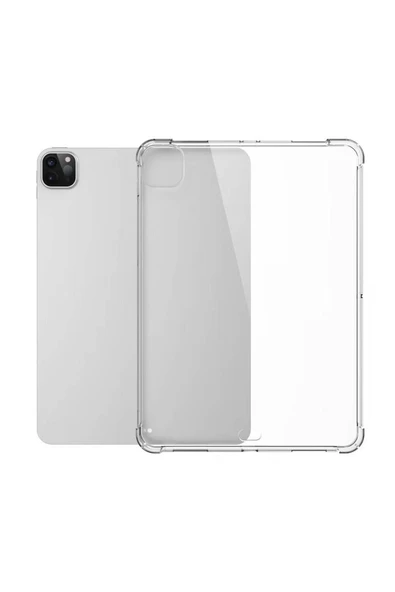 Apple iPad Pro 13 2024 Şeffaf Tablet Köşelerden Ultra Dayanıklı Kalem Bölmeli Tasarım(T-ANTİ) - 4