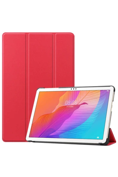 Huawei Matepad T10s / T10 Kılıf Arkası Silikon Pu Deri 360 Koruma (sc.)
