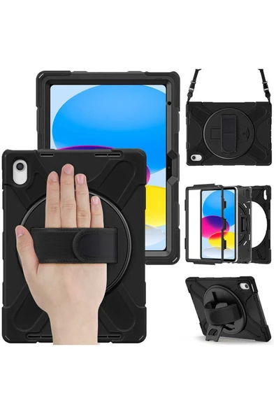 Ipad 10. Nesil 10.9 Inc 2022 Kılıf Askılı Standlı Tank A2696 A2757 A2777 (DEFENDER) - 3