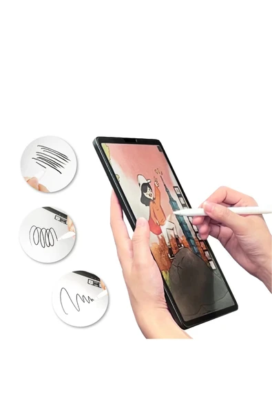 5 Air Uyumlu Kağıt Hisli Mat Davin Paper Like Tablet Ekran Koruyucu-renksiz - 3