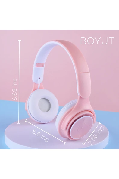 Heptekiletişim M6 Pro Ayarlanabilir Ve Katlanabilir Kulak Üstü Bluetooth Kulaklık-mavi - 5