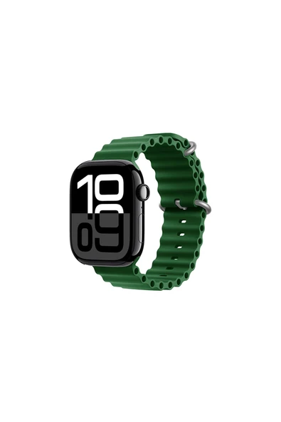 Apple Watch 10 46mm Heptekiletişim Krd-75 Silikon Kordon-koyu Yeşil ürün görseli 1