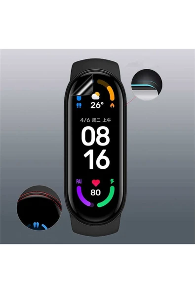 Xiaomi Mi Band 7 Ekran Koruyucu Kavisli Silikon Yapılı Nano (narr Tpu Body) - 4