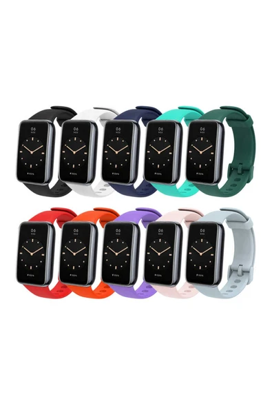 Xiaomi Mi Band 7 Pro Silikon Kordon Soft Mat Tasarım (KRD-70) Uyumlu - 3
