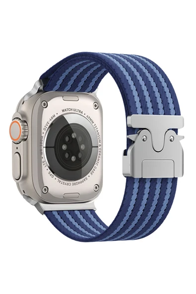 Apple Watch 2/3/4/5/6/7/8/9/se/ultra/Ultra 2 Seri 49mm Hasır Örgülü Kordon Tasarım (KRD-133)