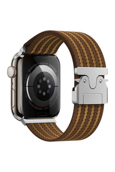Apple Watch 2/3/4/5/6/7/8/9/se/ultra/Ultra 2 Seri 42mm Hasır Örgülü Kordon Tasarım (KRD-133)