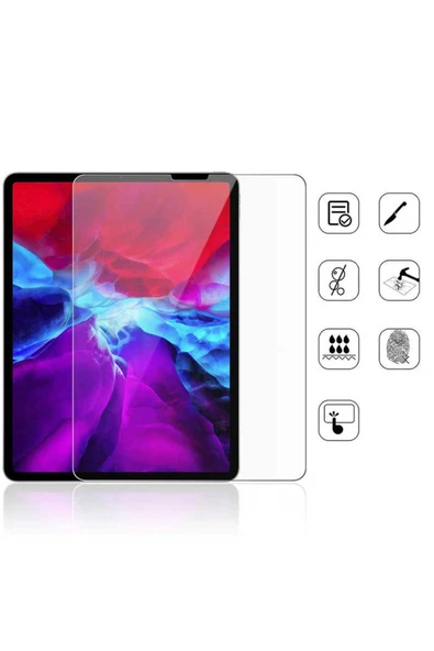Apple iPad Pro 12.9 2021Uyumlu (5.Nesil) Ekran Koruyucu Çizilmeye Dayanıklı (z-tablet-glass) - 5