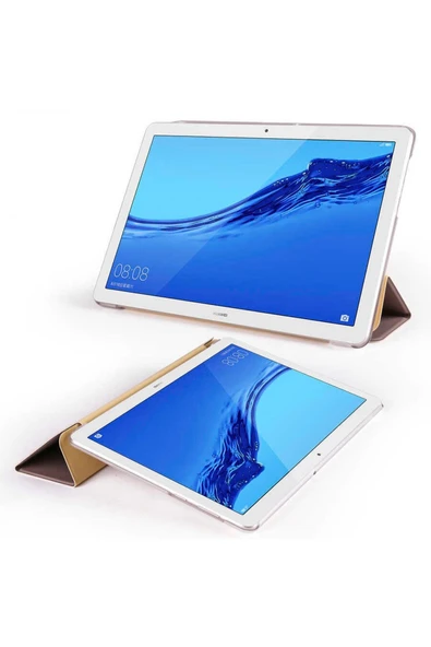Huawei T5 10 Inc Kılıf Arkası Silikon Pu Deri 360 Koruma (sc.) - 4
